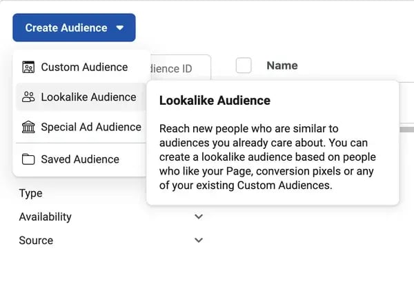 Facebook Audiences inside Facebook