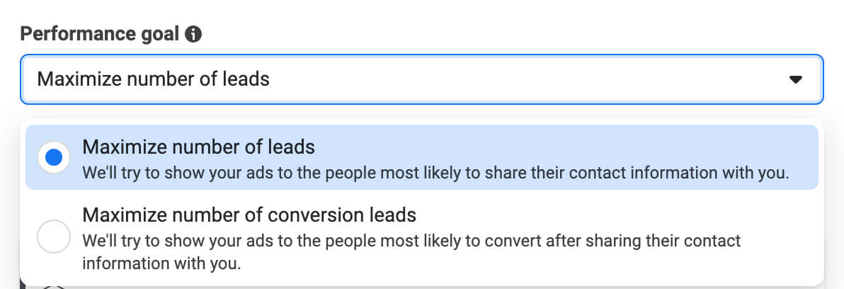 Facebook Lead Ad Performances number of leads vs quality