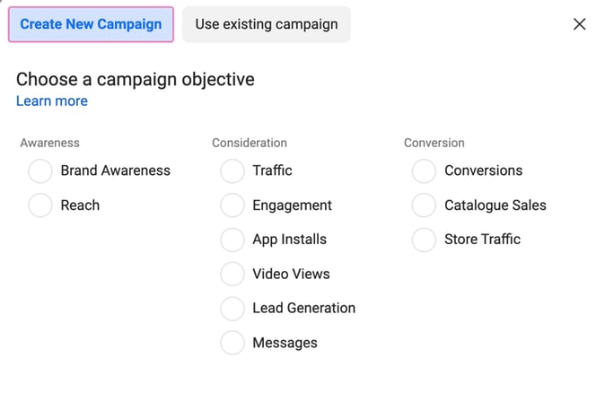 facebook-campaign-objectives